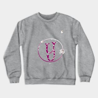 Monogram fairy flowers, letter Y Crewneck Sweatshirt